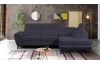Rohová sedací souprava Sergio, tmavě modrá látka, pravý roh