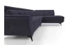 Rohová sedací souprava Sergio, tmavě modrá látka, pravý roh
