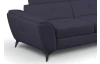 Rohová sedací souprava Sergio, tmavě modrá látka, pravý roh
