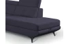 Rohová sedací souprava Sergio, tmavě modrá látka, pravý roh