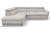 Rohová sedací souprava Othello, světlá šedohnědá látka, levý roh
