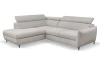 Rohová sedací souprava Othello, světlá šedohnědá látka, levý roh