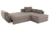 Rohová sedací souprava Torgau, šedo-hnědá taupe strukturovaná látka
