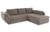 Rohová sedací souprava Torgau, šedo-hnědá taupe strukturovaná látka