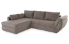 Rohová sedací souprava Torgau, šedo-hnědá taupe strukturovaná látka