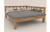 Rohová postel se zástěnou vpravo Tema P 180x200 cm, přírodní buk