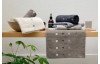 Froté ručník pro hosty Quattro, tencel, taupe, kostičky, 36x50 cm