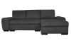 Rohová sedací souprava Salsa, černá látka