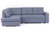 Rohová sedací souprava Stilo, modrá tkanina, levý roh