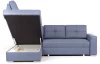 Rohová sedací souprava Stilo, modrá tkanina, levý roh