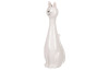 Dekorační soška Bílá kočka, 23 cm