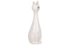 Dekorační soška Bílá kočka, 23 cm