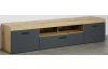 Široká TV skříňka Tyler 230 cm, antracit/dub evoke
