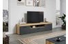 Široká TV skříňka Tyler 230 cm, antracit/dub evoke