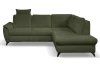 Rohová sedací souprava Geneva, smaragdově zelená látka, pravý roh