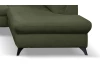 Rohová sedací souprava Geneva, smaragdově zelená látka, pravý roh