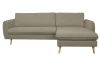 Rohová sedačka Salma, světle hnědá látka, univerzální pravá/levá