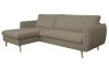 Rohová sedačka Salma, světle hnědá látka, univerzální pravá/levá