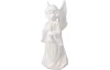 Dekorační soška (mix) Anděl s hudebním nástrojem, bílý porcelán