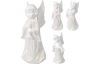 Dekorační soška (mix) Anděl s hudebním nástrojem, bílý porcelán