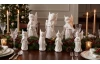 Dekorační soška (mix) Anděl s hudebním nástrojem, bílý porcelán