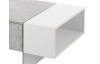 Konferenční stolek Ferrara, šedý beton/bílý lesk