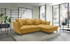 Rohová sedací souprava Gloss, hořčicová žlutá látka, pravý roh