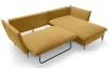 Rohová sedací souprava Gloss, hořčicová žlutá látka, pravý roh