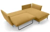 Rohová sedací souprava Gloss, hořčicová žlutá látka, pravý roh