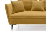 Rohová sedací souprava Gloss, hořčicová žlutá látka, pravý roh