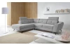 Rohová sedací souprava Sergio, světle šedá látka, levý roh