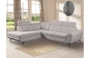 Rohová sedací souprava Sergio, světle šedá látka, levý roh