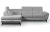 Rohová sedací souprava Sergio, světle šedá látka, levý roh