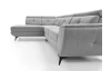 Rohová sedací souprava Sergio, světle šedá látka, levý roh