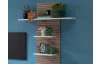 Nástěnný panel s policemi Rovigo 70 cm, dub nox/bílá