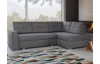 Rohová sedací souprava Stilo, pravá, šedá látka