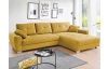 Rohová sedací souprava Harry, žlutá látka