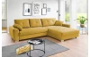 Rohová sedací souprava Harry, žlutá látka