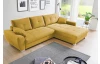 Rohová sedací souprava Harry, žlutá látka