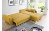 Rohová sedací souprava Harry, žlutá látka