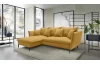 Rohová sedací souprava Gloss, hořčicová žlutá látka, levý roh