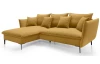 Rohová sedací souprava Gloss, hořčicová žlutá látka, levý roh