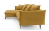 Rohová sedací souprava Gloss, hořčicová žlutá látka, levý roh