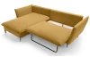 Rohová sedací souprava Gloss, hořčicová žlutá látka, levý roh