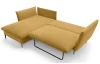 Rohová sedací souprava Gloss, hořčicová žlutá látka, levý roh