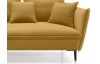 Rohová sedací souprava Gloss, hořčicová žlutá látka, levý roh