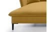 Rohová sedací souprava Gloss, hořčicová žlutá látka, levý roh