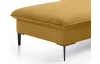 Rohová sedací souprava Gloss, hořčicová žlutá látka, levý roh
