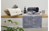 Froté ručník pro hosty Quattro, tencel, antracitový, kostičky, 36x50 cm