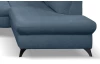 Rohová sedací souprava Geneva, safírově modrá látka, pravý roh